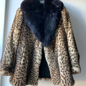 Real leopard vintage fur
